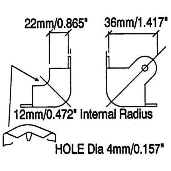 Main product image for Penn-Elcom C1819N Metal Cabinet Corner Nickel Lipped 262-162